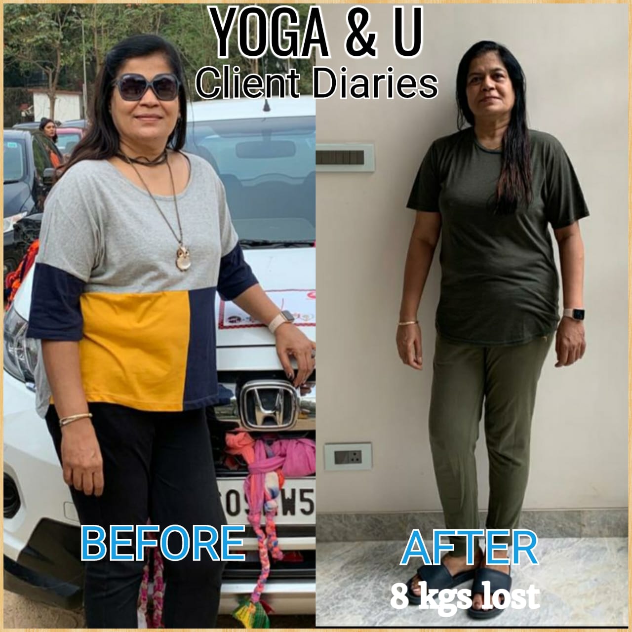 Priya before and after her PCOS transformation