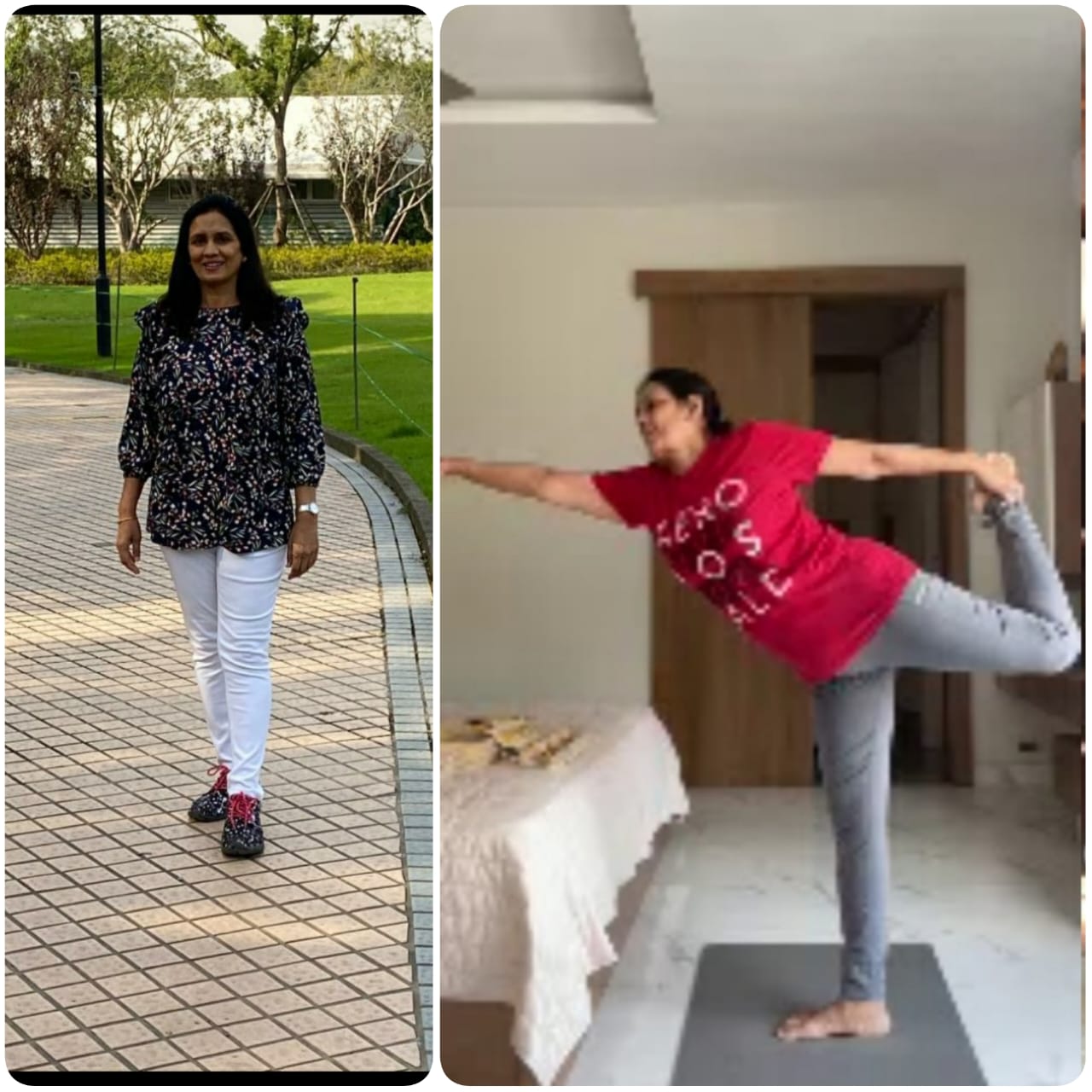 Anjali before and after her PCOS transformation